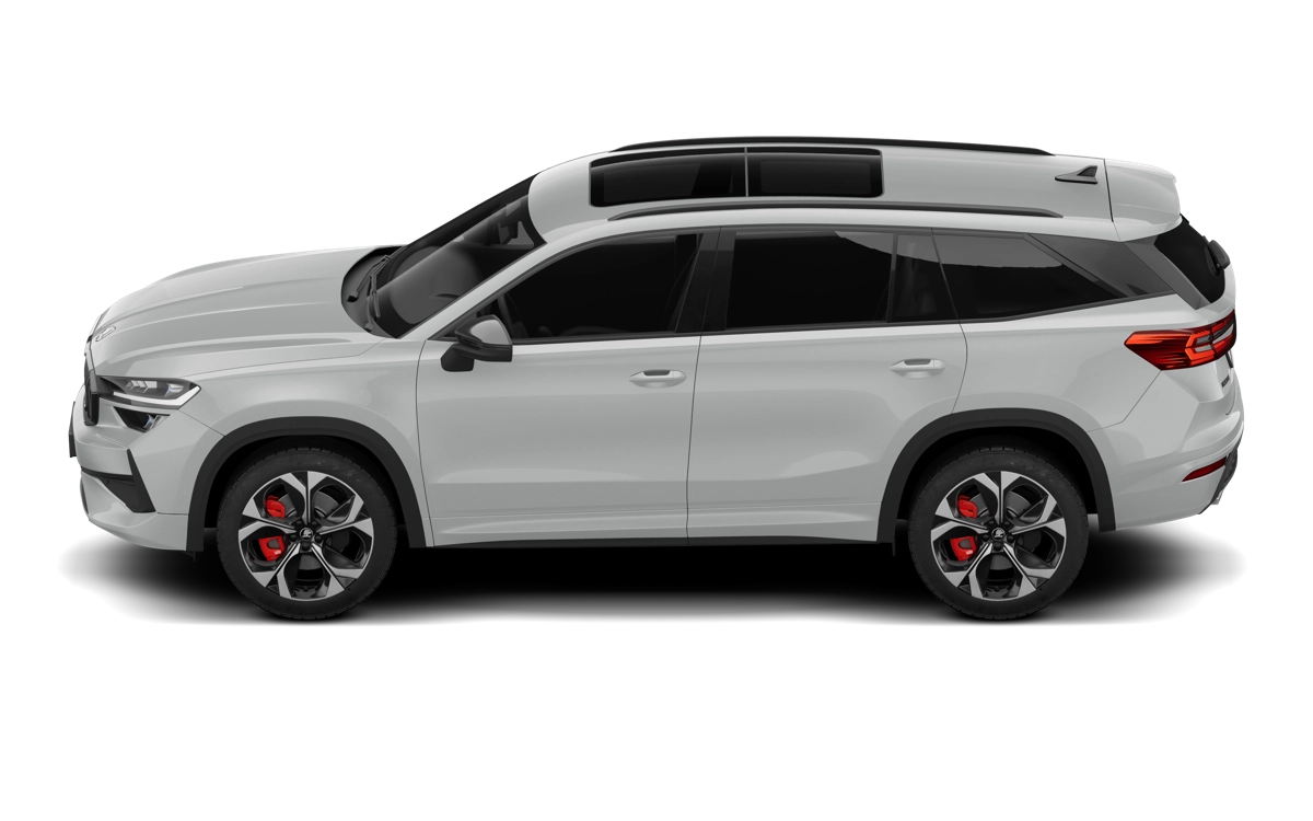 SKODA Kodiaq - 3 Biały Škoda Kodiaq 1.5 TSI mHEV Selection, widok z boku.